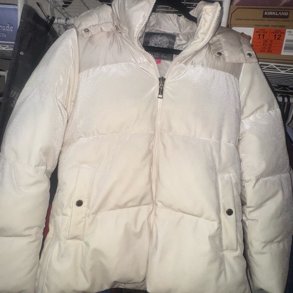 Vince Camuto Cream Puffer Jacket